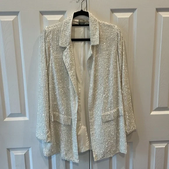 ASOS White Sequin Blazer and Pants Set - Picture 2 of 7